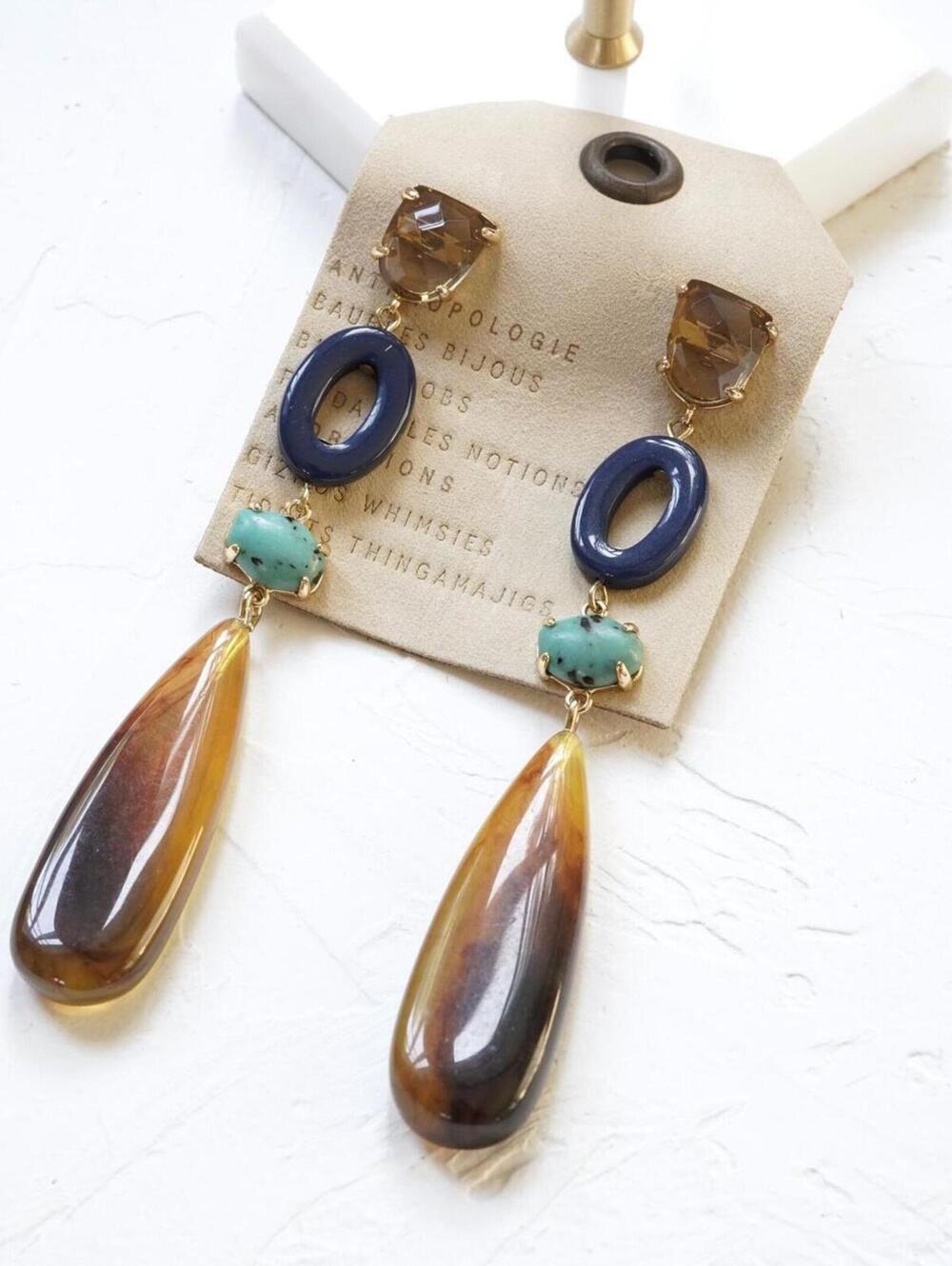 Anthropologie Rebekah Resin Drop Earrings